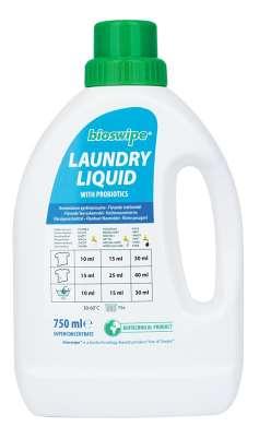 BIOSWIPE LAUNDRY LIQUID YLEINEN KUVAUS Laundry Liquid on erittäin tiivistetty, probiootteja sisältävä nestemäinen pyykinpesuaine (ph 7,5).