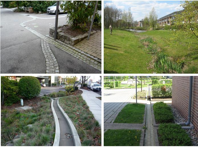 Maanpäällisiä johtamisjärjestelmiä suositellaan käytettävän myös tonteilla, joiden hulevedet voidaan johtaa alueellisiin järjestelmiin.
