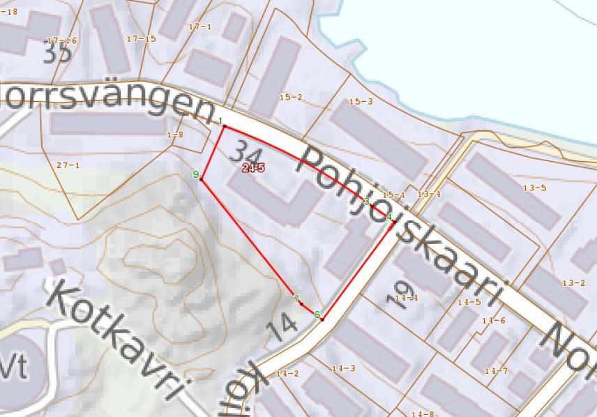5. T O N T T I Myynnin kohteena on Helsingin kaupungin 31. kaupunginosan korttelin nro 24 tontti nro 5. Topografialtaan tontti on lounaaseen nousevassa rinteessä ja sen pinta-ala on 5.997 m 2.