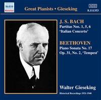 UUTUUDET VKO 25-29/2009 NAXOS / KLASSINEN MUSIIKKI Bach, J S - Partitas Nos. 1, 5 & 6 - Gieseking, Walter Walter Gieseking, piano.