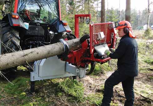 Rungon katkaisu on suunniteltu niin nopeaksi, ettei katkaistava puu ehdi putoamaan eikä repeytymään ennen katkeamista.