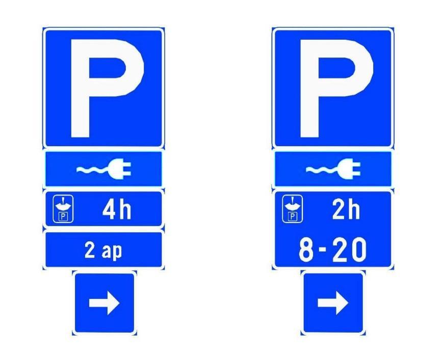 Sähköautojen julkiset latauspisteet Rovaniemellä 14(19) Latauspaikka voidaan osoittaa katupintaan maalattavalla pintamassamerkinnällä.
