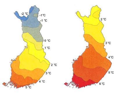 6 Auringon säteily lämmittää erityisesti pintamaata ja sen vaikutukset siirtyvät alaspäin samalla vaimentuen.