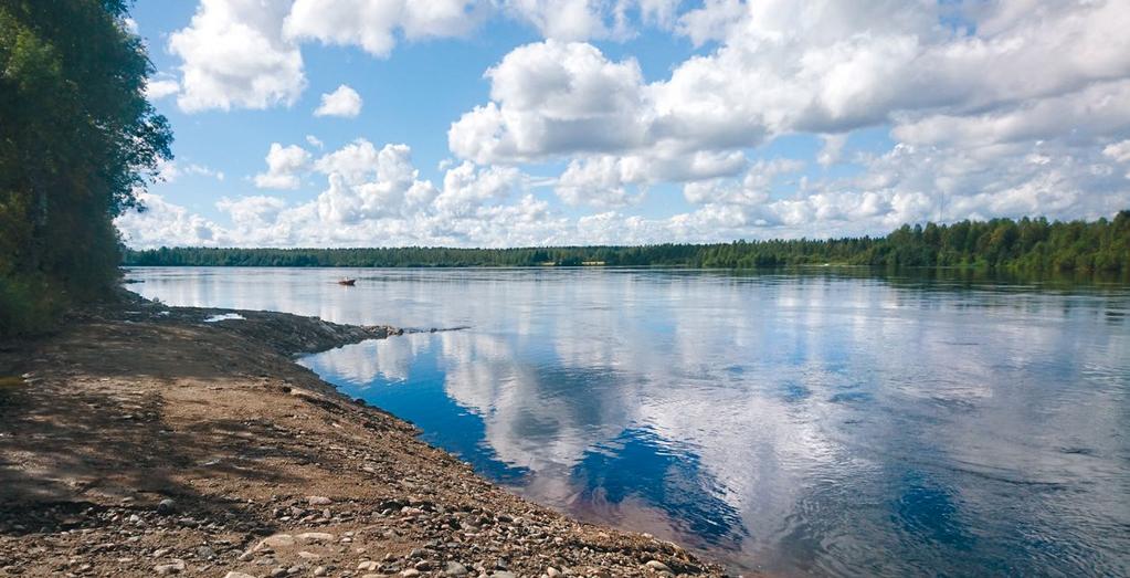 VASTUULLINEN KEMIJOKI Loue-Tervolassa suojatuille rannoille teimme myös veneenpitopaikkoja. omassa toiminnassaan ja vaikutuspiirissään vastuullisia käytäntöjä.