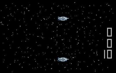 6 Kuvio 1. Computer Space -kolikkopeli Vasta vuotta myöhemmin peli- ja tietokoneyritys Atari julkaisi arcade-hitin Pong (ks. kuvio 2, tekijän mallintama pelitilanne).