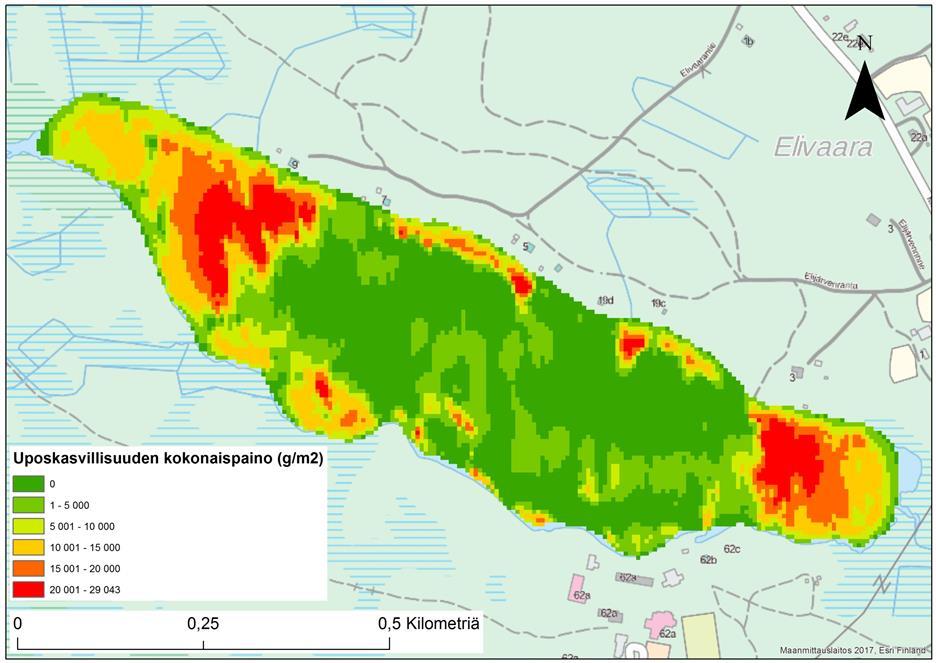 Elijärvi Pinta-ala 28,24 hehtaaria. Kokonaispainon arvioinnin pinta-ala 28,92 hehtaaria.