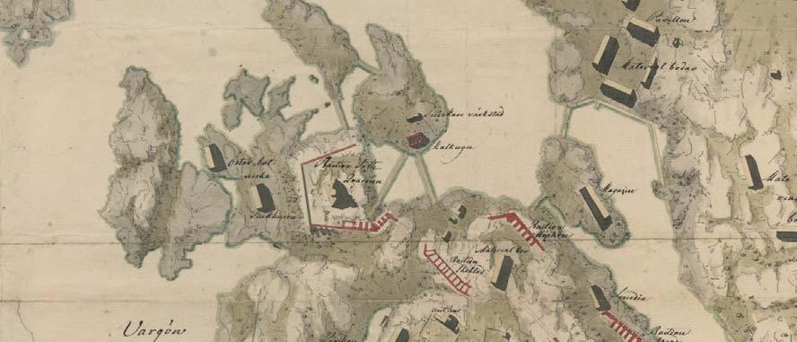 10 4.2 Susisaari Susisaarella on ollut runsas rakennuskanta heti Suomenlinnan linnoittamisen alkuajoista. Kaikkiaan saaren alueelta digitoitiin 69 rakennetta.