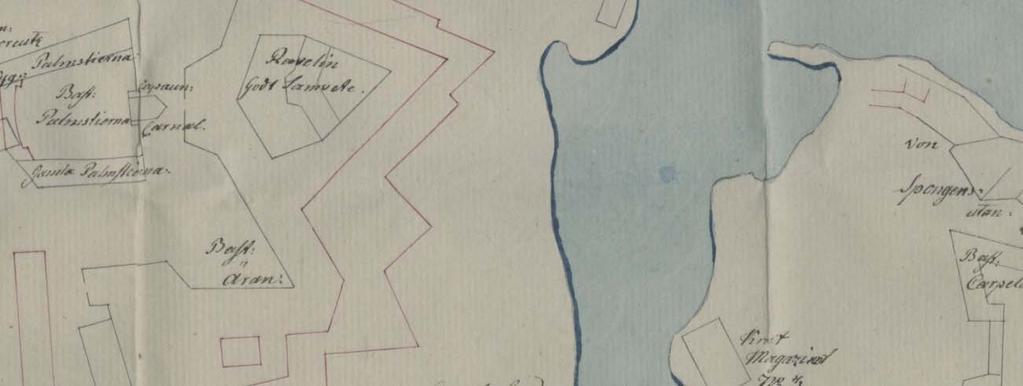 (AKDG3646:7) Vuodelta 1797 peräisin olevassa kartassa (pohjoinen vasemmassa laidassa) suuri osa