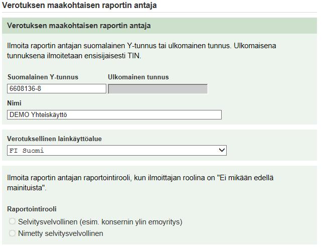 Pakollinen tieto jos