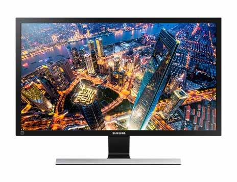 28 UE590 UHD-NÄYTTÖ TIETOKONEESEEN Samsung Ultra HD -näyttö 4K-tarkkuudella (3840x2160), 1 ms:n vasteajalla, Game Mode -toiminnolla ja AMD Freesync-tekniikalla.