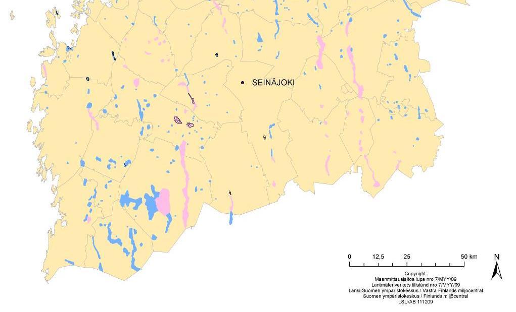 vedenottamoiden suoja-alueet Länsi-