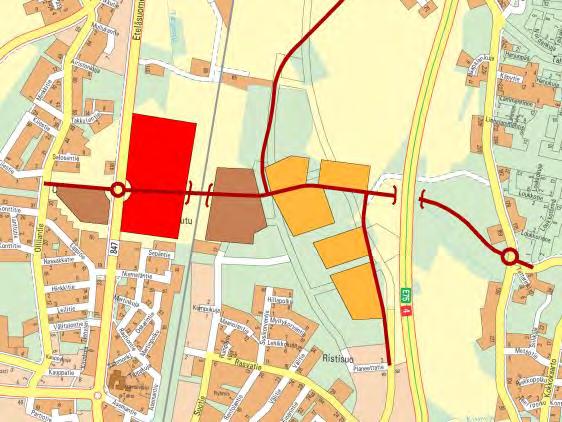 Oulun seudun laatukäytävän alueella, maakuntakaavan kehittämistavoitteet ja v. 2010 lopulla vireille tulleella, ympäristöministeriön 23.11.2015 vahvistamalla 1.