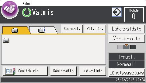 Faksinäyttö Faksinäyttö Tässä käsitellään faksinäyttöä. Näyttö valmiustilassa 1 2 