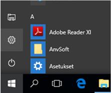 Voit avata Windows asetukset suoraan näppäinkomennolla Windows näppäin + I näppäin.