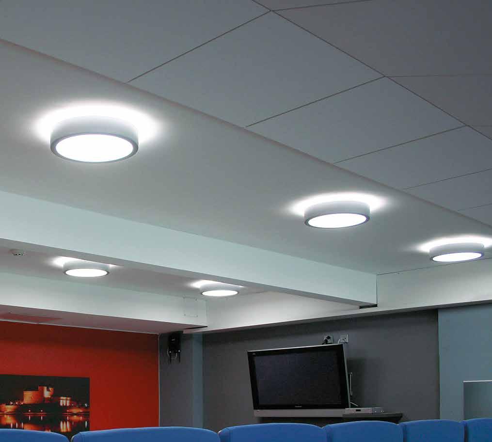 Seinä-/kattovalaisin Pro 570 LED, 570 LED DALI Pro 570 LED -seinä- ja kattovalaisimet ovat tehokkaita valaisimia, jotka soveltuvat käytettäväksi yleisvalaistukseen sekä julkisen että kodinomaisen