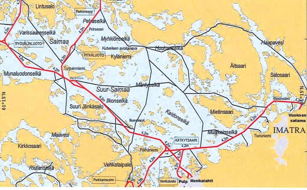 Kuva 5. Kuva luotsausalueet ja syväväylä (Trafi).