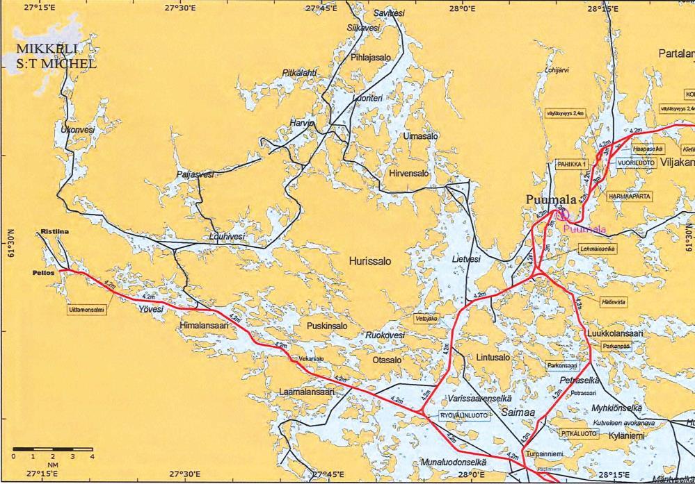 Luonnonmukainen avovesikausi väyläalueella ja Saimaan kanavalla on keskimäärin 211 vuorokautta.