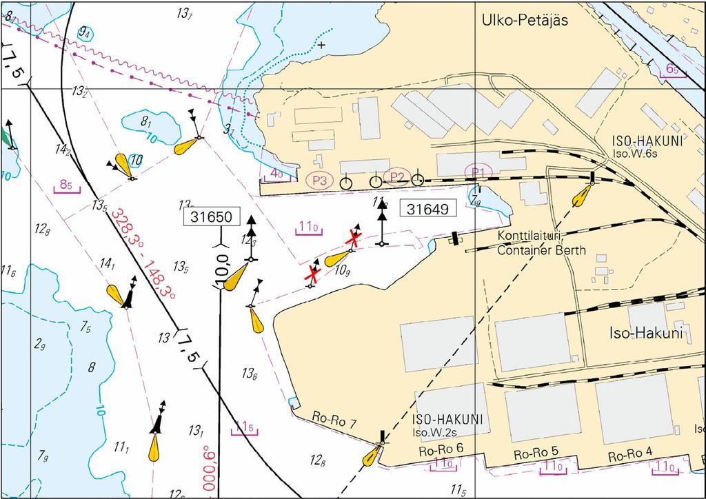 Paikasta/Från/From Paikkaan/Till/To 1) 31649 Pohjois-Nord-North 61 07.785'N 61 07.834'N 21 25.628'E 21 25.803'E 2) 31650 Pohjois-Nord-North 61 07.823'N 61 07.819'N 21 25.719'E 21 25.