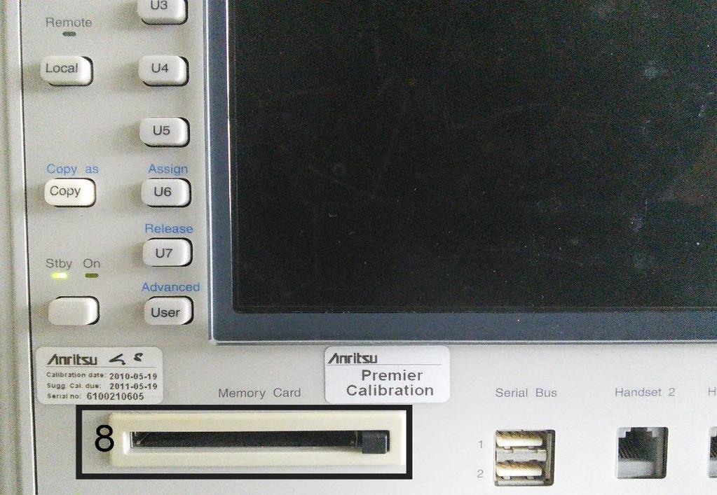 67 8. Memory Card: Muistipaikka Type II PCMCIA korteille. Käytetään tallentamaan/lukemaan mittaustietoja.