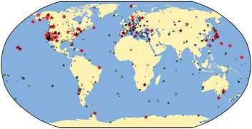 x i 0 4: Continents are moving relative to each other a few centimeters per year.