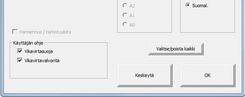 tulosteet, jotka on esitetty liitteessä 3. Kansisivu (liite 3, s.