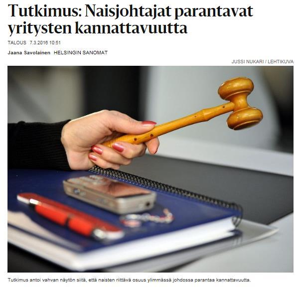 Tutkimuksessa analysoitiin 21 980 kansainvälistä listattua yhtiötä 91 maassa Tutkimuksen teettivät tilintarkastuskonsultti Ernst & Young sekä amerikkalainen ajatushautomo The Peterson Institute for