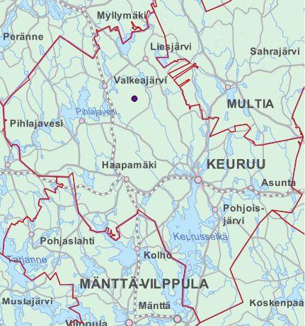 Sijainti Laaja kokonaisuus sijaitsee luoteisella Keuruulla, noin viisi kilometriä Pihlajaveden taajamasta koilliseen. Pinta-ala Karttarajauksen pinta-ala on noin 943 hehtaaria.