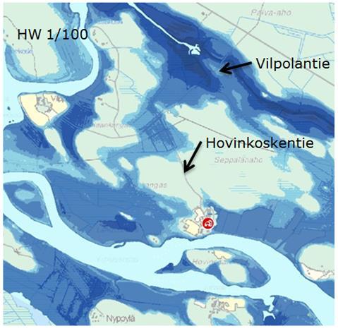 Tiedossa oleville, aiemmissa tulvissa katkenneille tieosuuksille olisi mahdollista asentaa varoituskyltti tien katkeamisesta.