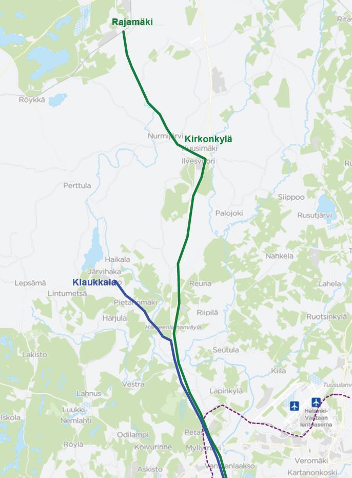 Täydentävät suorat HSL-bussilinjat Suoria vuoroja Kamppiin työmatka-aikaan Tärkein kohde Meilahden sairaala-alue Ma pe esim.