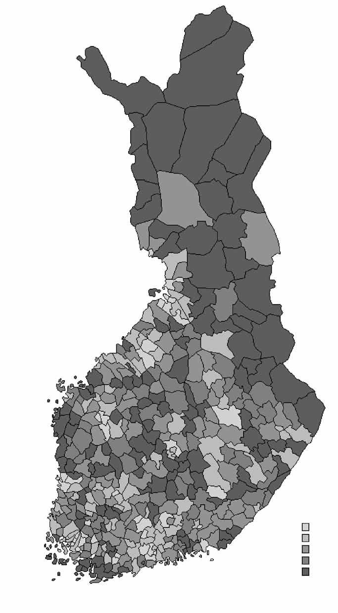 Perusopetus Kuvio 1.7 Kuntien perusopetuksen käyttökustannukset kunnittain vuonna 2007 (euroa/oppilas) Käyttökustannukset (euroa/oppilas). Kuntien lukumäärä suluissa.