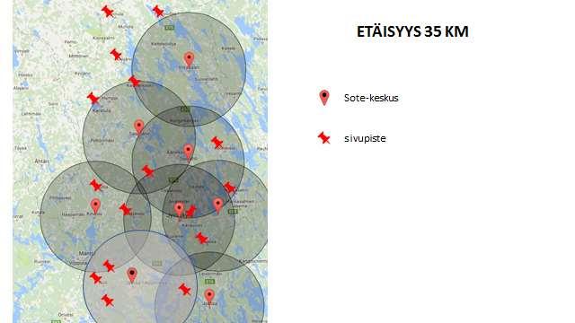 40 lander (Jyväskylä), Juko: Ulla Palmu, KoHo/Super: Sari Harjulampi, Ku/Jyty: Ulla Sinikka Sihvonen Asiantuntijaryhmän työskentelyn tueksi palveluverkkoa on simuloitu karkealla tasolla pohjautuen