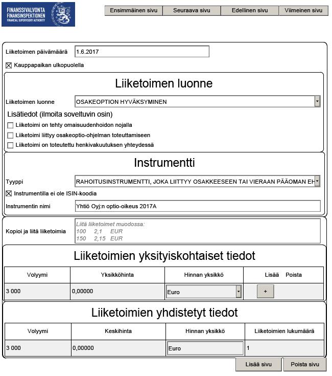 14 (42) 2.8 Optio-oikeudet 2.8.1 Vastikkeettomien osakeoptio-oikeuksien hyväksyminen Johtohenkilö hyväksyy Yhtiö Oyj:n optio-ohjelman mukaan saamansa vastikkeettomat osakeoptiooikeudet (3 000 kappaletta) 1.