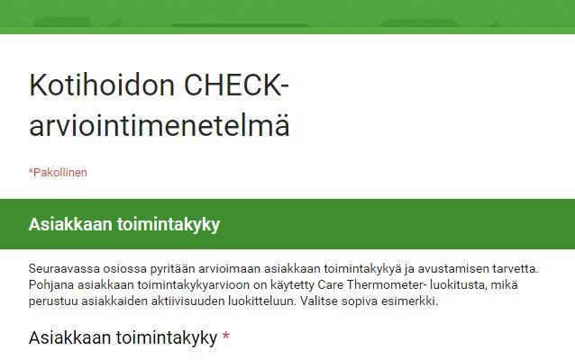 Liite 3 Kotihoidon CHECK-