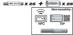 Tuotenro BNFC 32,18 ROPE END KIT XL -MERKKAUSSARJA 25 KPL Pakkaus, jolla teet vaadittavat merkinnät köyden molempiin päihin.