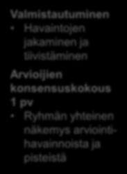 konsensuskokous Valmistautuminen Arviointisuunnitelman viimeistely ja