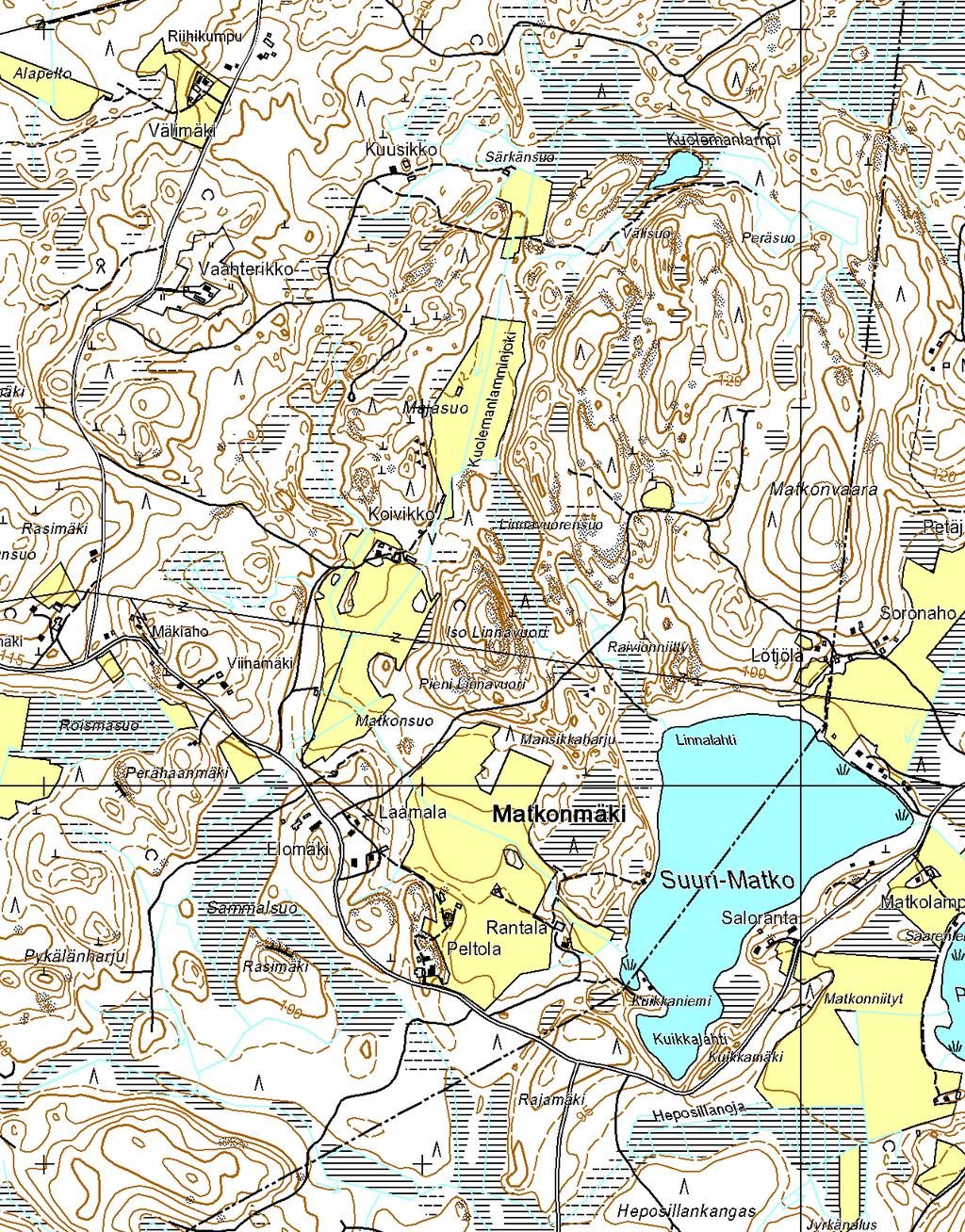 63 Iso Linnavuori, PUNKAHARJU Kallioalueen raja Suojelu-