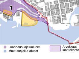 Ydinkeskusta sijoi uu maisemalliseen solmukohtaan: Tammerkosken, harjujakson ja selänteiden risteämiskohtaan, loivas Tammerkoskeen laskeutuvaan ka lamaiseen painanteeseen. 2.5.