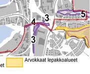 Keskustan yleiskaava-alueen merki ävimmät luontoarvot on esite y oheisessa kartassa, ja niistä on kerro u tarkemmin kaavaselostuksen kappaleessa 2.5.4 sivulla 14.