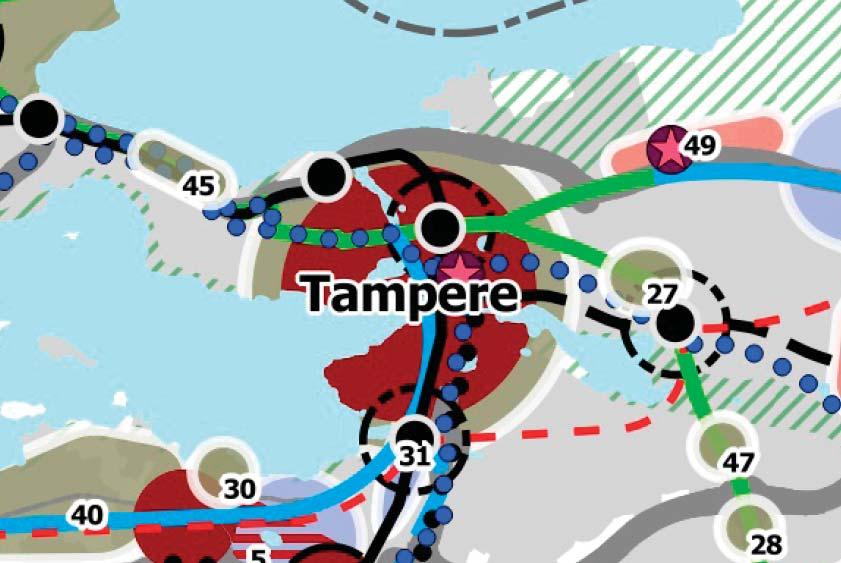 Kehi ämissuosituksen (kk2) mukaan Tampereen keskustaa kehitetään vetovoimaisena ja dynaamisena valtakunnanosakeskuksena o aen huomioon valtakunnallisiin kul uuriympäristöihin lii yvät rakennus- ja