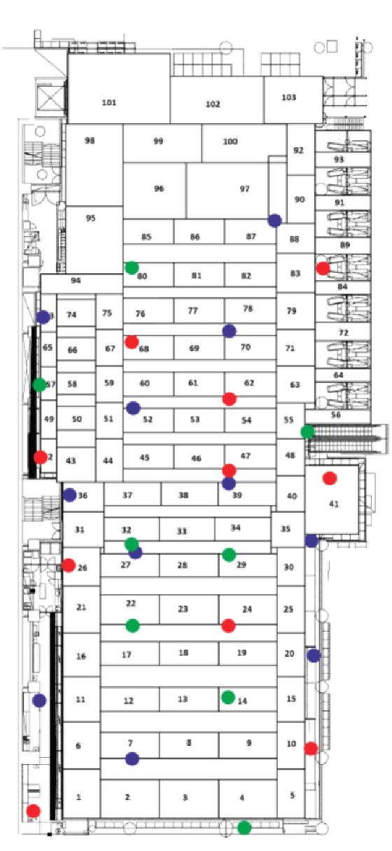 Reference Systems for Indoor Positioning Reference systems for indoor localization typically defined relative to a floorplan / map One corner (or the center) of a map defined as origin, positions