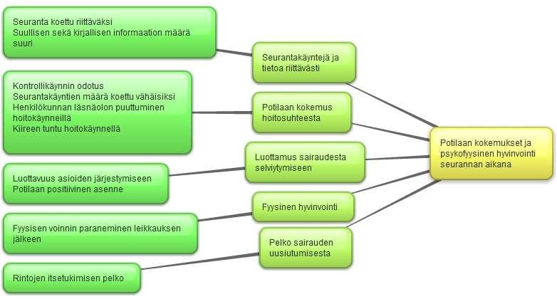 14 Suurin osa potilaista koki, että heidän saamansa suullinen ja kirjallinen informaatio koskien rintasyöpää oli määrältään runsas. (Kuvio 2.