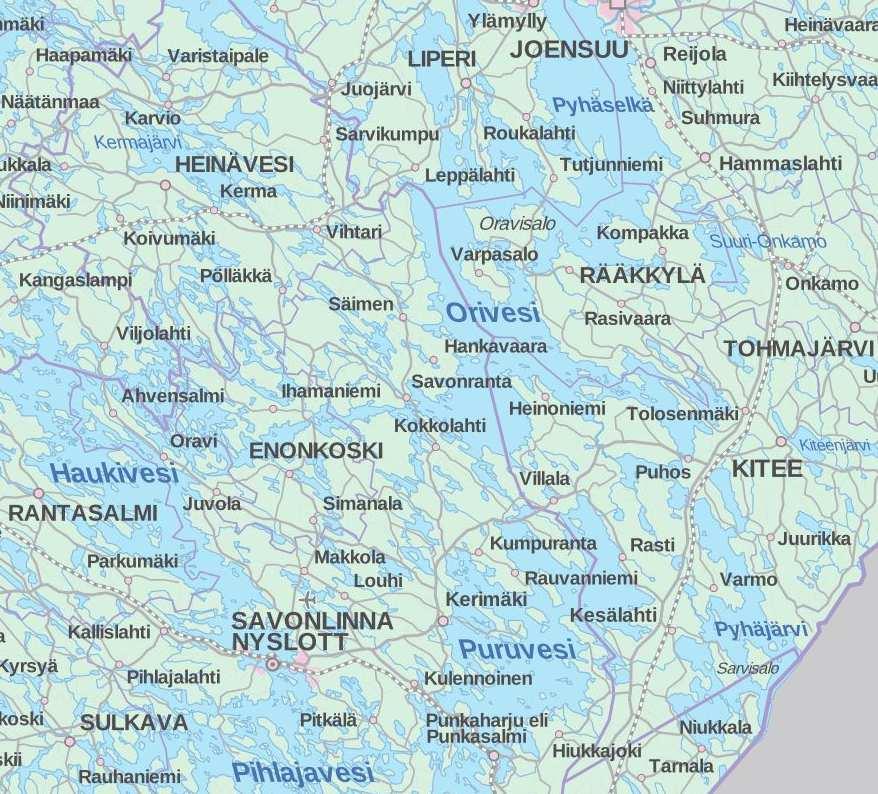 Savonrannan kirkonkylän osayleiskaava 1 1. Perustiedot Savonrannan kirkonkylän osayleiskaava käsittää taajaman keskeisimmät alueet.