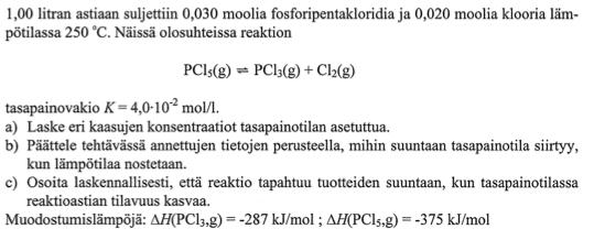 11. (K11) a) Käyrä 1 osoittaa heikon hapon titrausta, käyrä 2 vahvan hapon. Vahvan hapon vesiliuoksessa protolysoituminen on miltei täydellistä, jolloin ph on alussa alhaisempi.