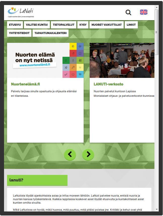 Tablet (leveys pienempi kuin 768px) Yleisesti pienennetään elementtien marginaaleja