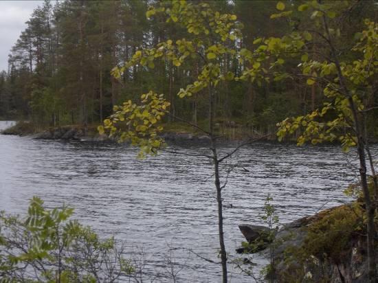 Vasemmalla Iso-Hakojärven Tervaniemi ja oikealla Alarannanlahden avokalliorantaa Ala-Tervajärveltä.