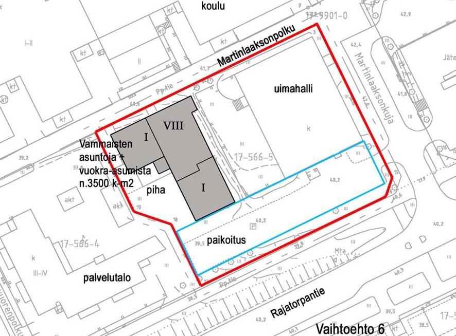 6-vaihtoehto: Vammaisten erityisasumista ja VAV:n vuokra-asumista n.