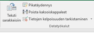 Valintakehyksen avulla pääset liikkumaan taulukossa kätevästi täytetyn alueen reunoille. Tuplaklikkaus esim.
