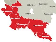 Myös alueen kunnat eli Leppävirta, Rautalampi, Suonenjoki, Tervo, Varkaus ja Vesanto osallistuvat hankkeen