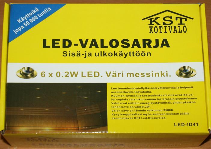 ARTONIS NEW ARTICLES 2014 Article no. 7559 EAN koodi: Description: SAUNA LED LIGHT 6 x 0.