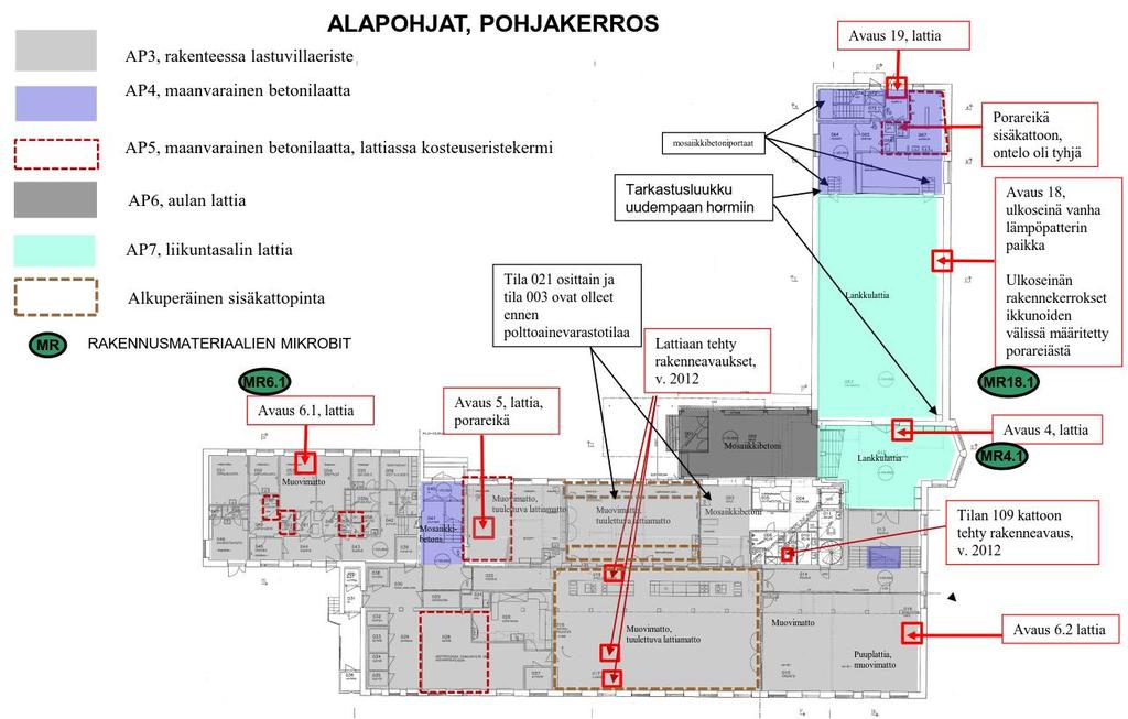 Alapohjarakenteet pohjakerroksessa 8 (40) TUTKIMUSSELOSTUS 2.3.